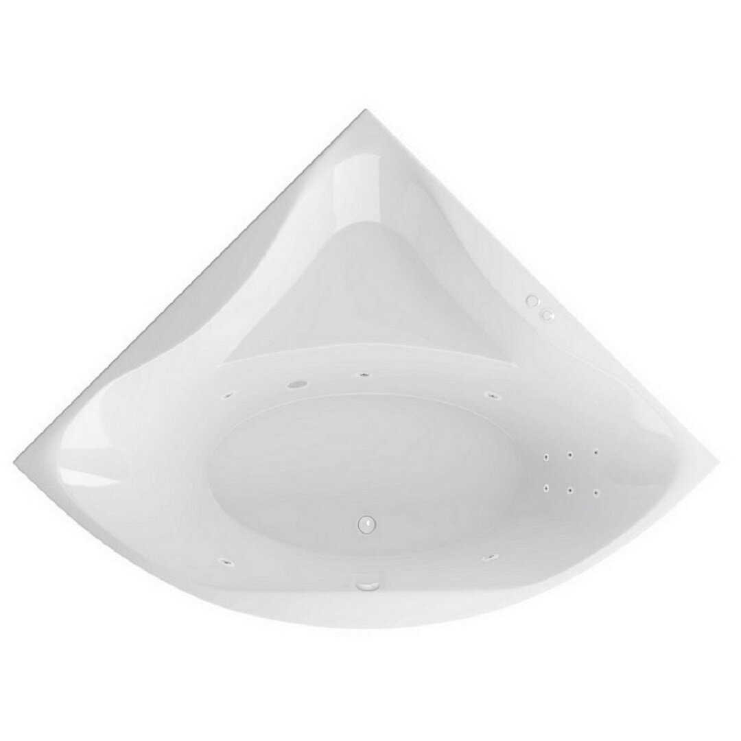 Изображение товара Ванна гидромассажная Excellent Glamour Line WAEX.GLA15.LINE.WH, 150 x 150 см, белая, форсунки белые