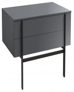 Изображение товара Тумба под раковину Jacob Delafon Nouvelle Vague 80 см, EB3054-S17, цвет серый антрацит сатин