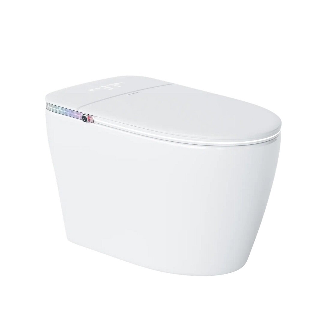 Изображение товара Электронный приставной унитаз-биде Badenbecher SMART X6 Premium Plus (радужная подсветка), с функцией биде, подогревом сиденья, смыв торнадо, белый 