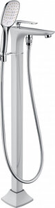 Изображение товара Смеситель Timo Helmi 4000/00-16Y-CR chrome white для ванны, напольный, белый