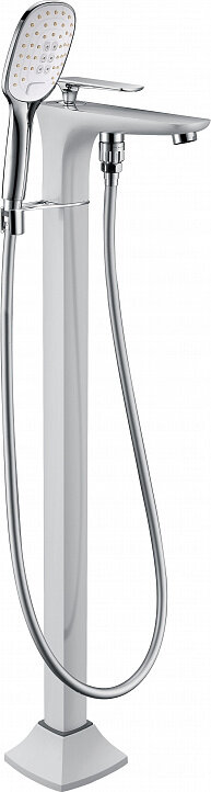 Изображение товара Смеситель Timo Helmi 4000/00-16Y-CR chrome white для ванны, напольный, белый Изображение товара Смеситель Timo Helmi 4000/00-16Y-CR chrome white для ванны, напольный, белый