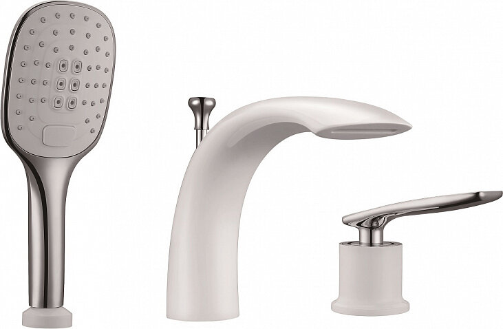 Изображение товара Смеситель для ванны Timo Helmi 4010/00Y-16 chrome white на борт, гарантия 5 лет