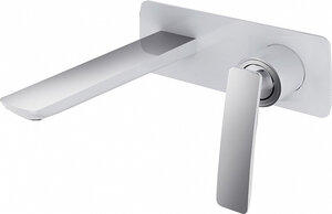 Изображение товара Смеситель Timo Helmi 4071/00-16SM chrome white для раковины, белый Изображение товара Смеситель Timo Helmi 4071/00-16SM chrome white для раковины, белый