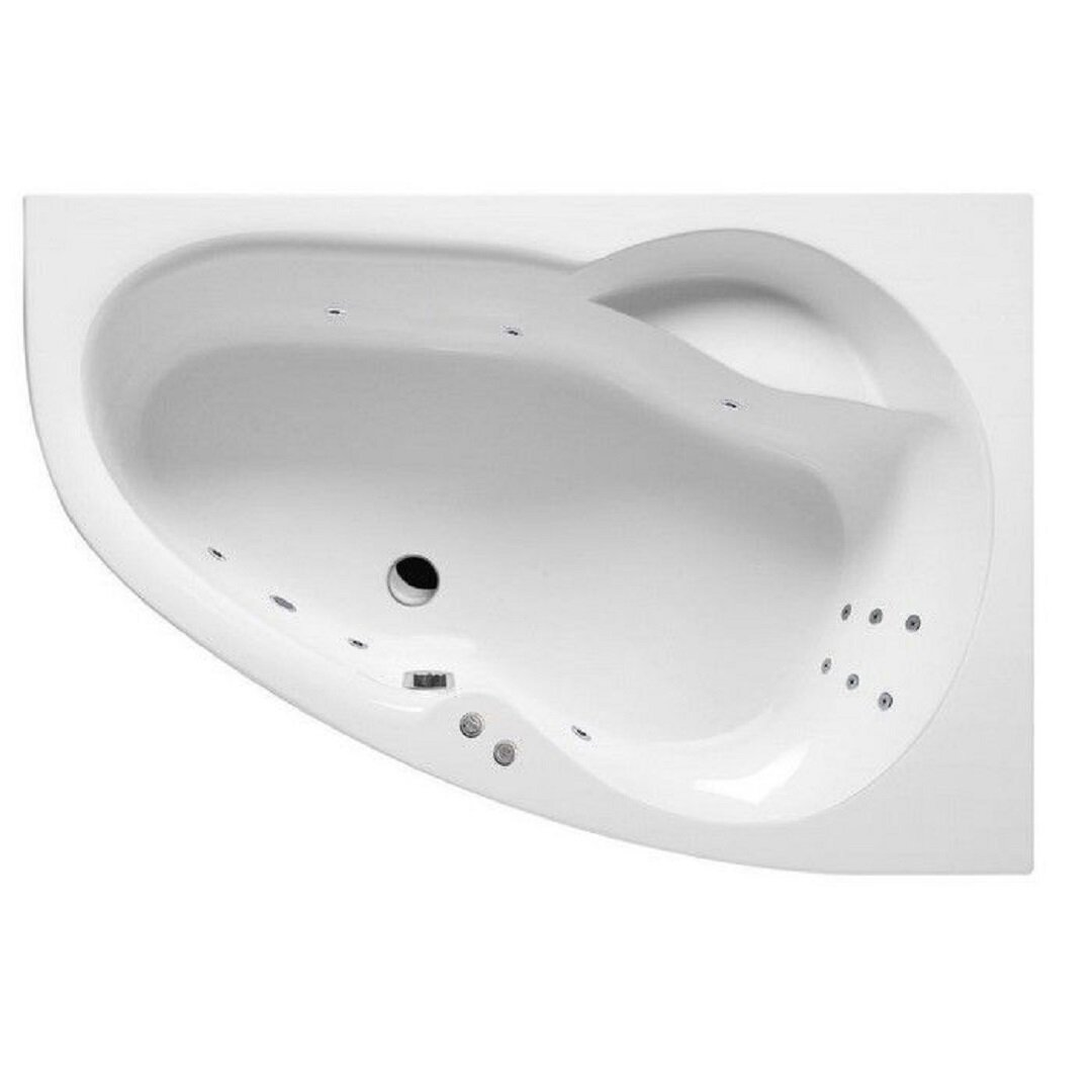 Изображение товара Ванна гидромассажная Excellent Newa Line 160x95 см белая асимметричная Изображение товара Ванна гидромассажная Excellent Newa Line 160x95 см белая асимметричная