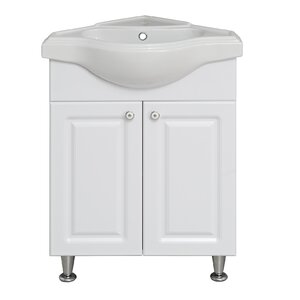 Изображение товара Тумба с раковиной Runo Классик УТ000004162сум, 65 см, напольная, угловая, белый