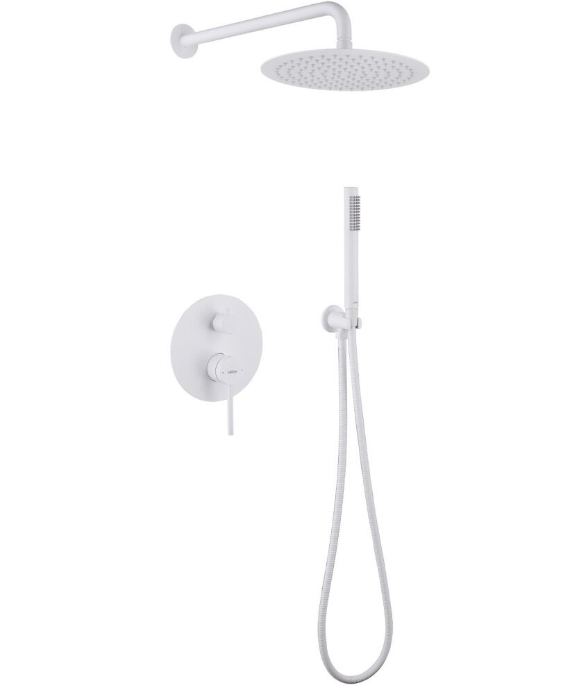 Изображение товара Душевая система Abber Emotion AF8818W с верхним душем 25 см, белый матовый Изображение товара Душевая система Abber Emotion AF8818W с верхним душем 25 см, белый матовый