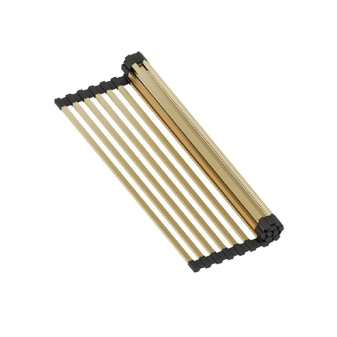 Изображение товара Ролл-мат для кухонной мойки Emar Steel Roll-4433.QS MATT GOLD, 33 х 44 см, цвет золото матовое Изображение товара Ролл-мат для кухонной мойки Emar Steel Roll-4433.QS MATT GOLD, 33 х 44 см, цвет золото матовое