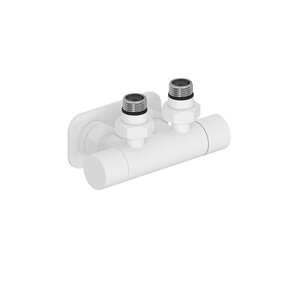 Изображение товара Вентиль Сунержа, угловой скрытый-скрытый EU50 30-1416-1234, G 1/2 дюйма НР х G 3/4 дюйма НР, белый матовый