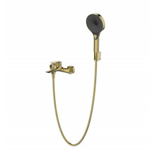 Изображение товара Смеситель для ванны и душа Cezares METAURO-VD-BORO, с душевым гарнитуром, цвет золото брашированное