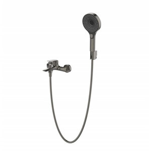 Изображение товара Смеситель для ванны и душа Cezares METAURO-VD-GM, с душевым гарнитуром, цвет оружейная сталь