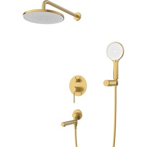 Изображение товара Душевая система Cezares RELAX-VDSET-BORO, с внутренней частью, цвет золото брашированное