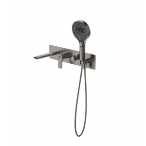 Изображение товара Смеситель для ванны и душа Cezares METAURO-VDIM2-GM, с душевым гарнитуром, с внутренней частью, цвет оружейная сталь