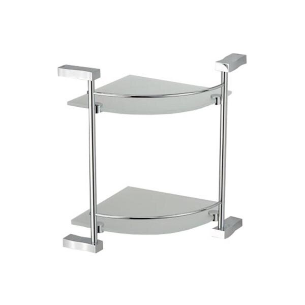 Изображение товара Угловая стеклянная полка для ванной Schein Swing 3212B хром