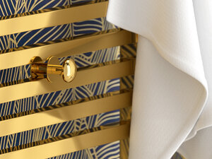 Изображение товара Вешалка для полотенцесушителей Сунержа Линза 03-2010-0007, цвет золото