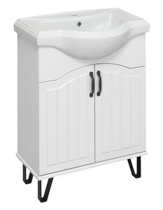 Изображение товара Тумба с раковиной Runo Марсель 00-00001200сум, 65 см, напольная, белый