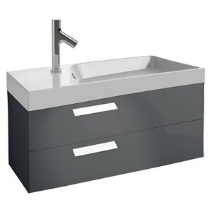 Изображение товара Тумба под раковину Jacob Delafon Rythmik EB1304-442, 100 см, цвет серый антрацит глянцевый