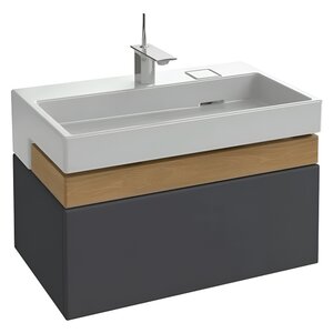 Изображение товара Тумба под раковину Jacob Delafon Terrace EB1186-442, 80 см, цвет серый антрацит глянцевый