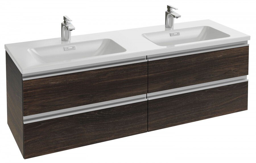 Изображение товара Тумба под раковину Jacob Delafon Vox 140 см с ящиками и встроенной раковиной