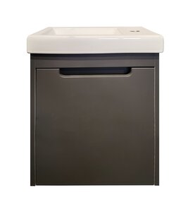 Изображение товара Тумба под раковину Runo Микра 00-00005163, 40 см, подвесная, тёмно-серый