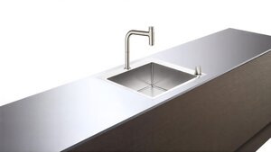 Изображение товара Комплект Hansgrohe 43201800 450, C71-F660-03, смеситель под сталь с кухонной мойкой