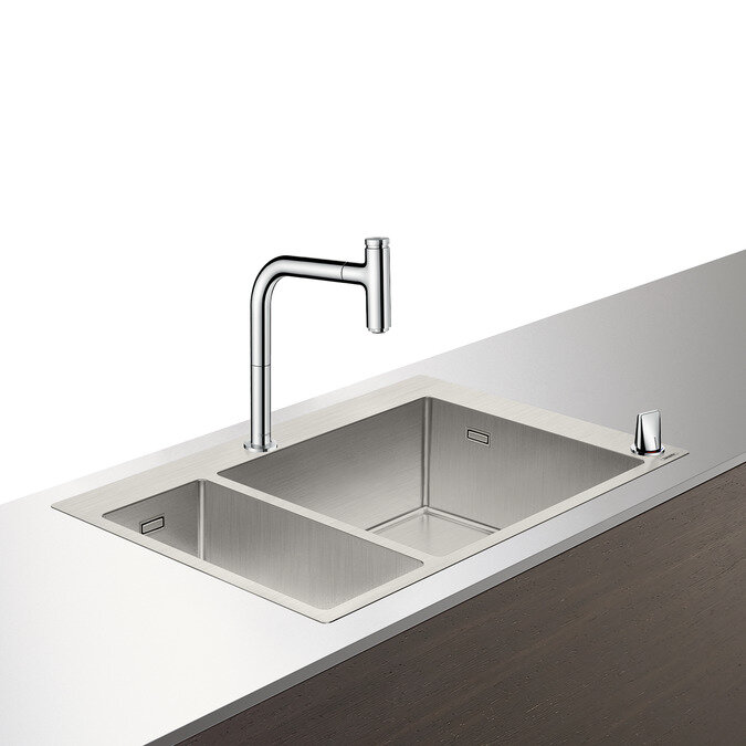Изображение товара Кухонная мойка Hansgrohe C71-F655-09 с смесителем, 80 см, хром