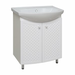 Изображение товара Тумба с раковиной Runo Милано УТ000002087сум, 65 см, напольная, белый 