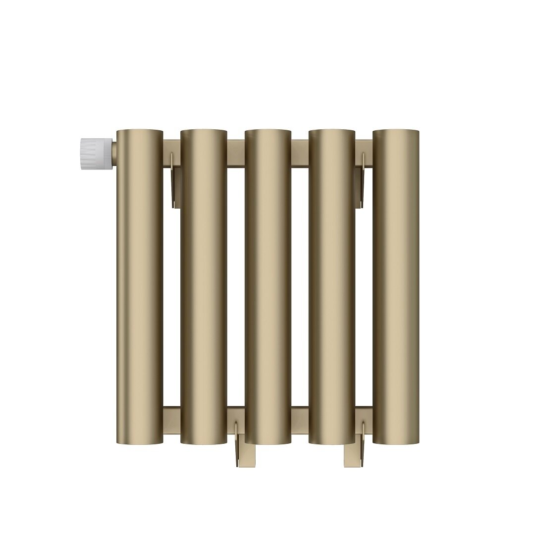 Изображение товара Радиатор трубчатый Сунержа Кумир-0 EU50 32-0350-3005, 5 секций, левое нижнее подключение, цвет золотой шелк