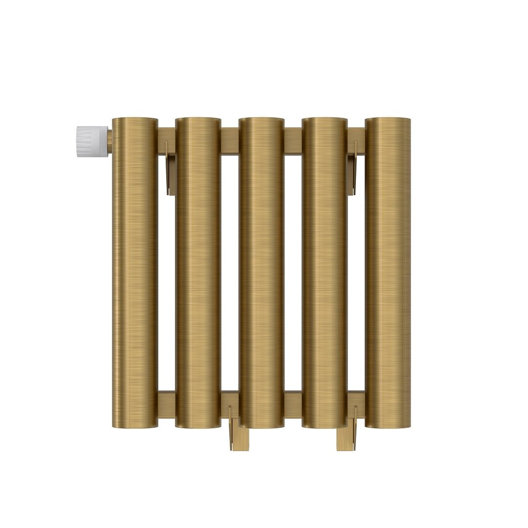 Изображение товара Радиатор трубчатый Сунержа Кумир-0 EU50 051-0350-3005, 5 секций, левое нижнее подключение, цвет состаренная латунь