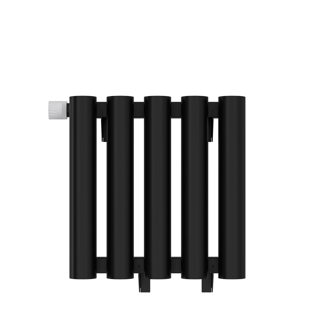 Изображение товара Радиатор трубчатый Сунержа Кумир-0 EU50 31-0350-3005, 5 секций, левое нижнее подключение, цвет черный матовый