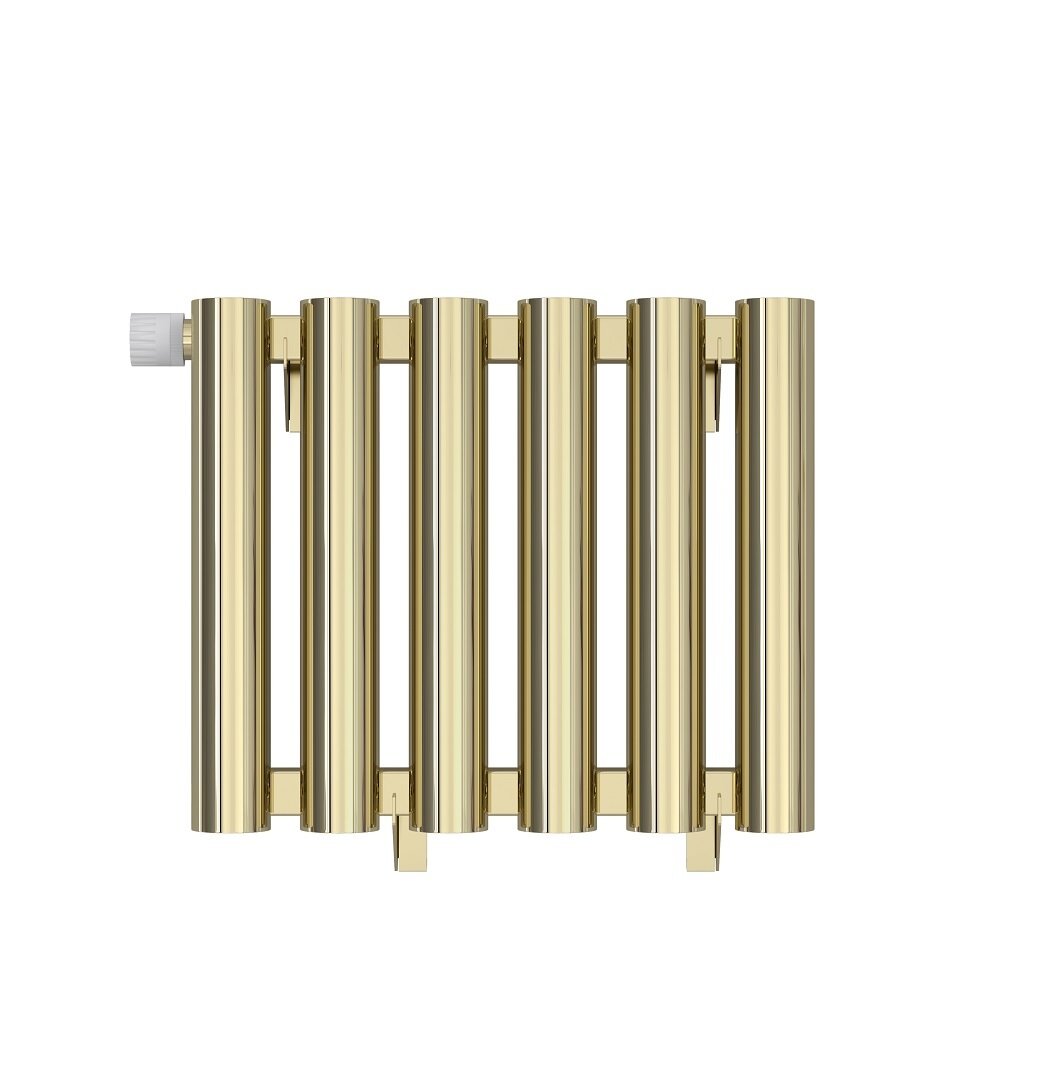 Изображение товара Радиатор трубчатый Сунержа Кумир-0 EU50 020-0350-3006, 6 секций, левое нижнее подключение, цвет шампань