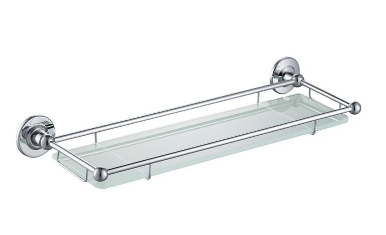 Изображение товара Стеклянная полка Timo Nelson 150072/00 хром настенная из стекла и латуни