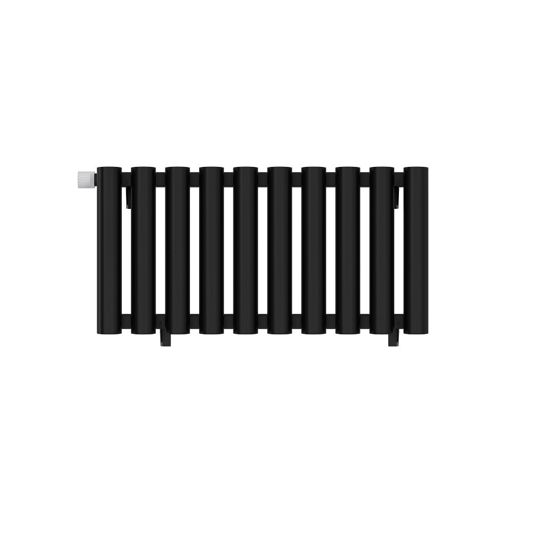 Изображение товара Радиатор трубчатый Сунержа Кумир-0 EU50 31-0350-3010, 10 секций, левое нижнее подключение, цвет черный матовый