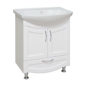 Изображение товара Тумба с раковиной Runo Неаполь 00-00001033сум, 65 см, напольная, белый