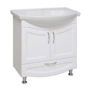 Изображение товара Тумба с раковиной Runo Неаполь 00-00001034сум, 75 см, напольная, белый