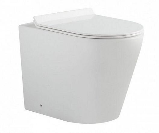 Изображение товара Приставной безободковый унитаз Aquanet Atago-F BL-104N-FST с крышкой Slimseat белый