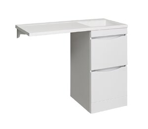 Изображение товара Тумба с раковиной Runo Орион 00-00000145гам105л / 00-00000145гам105п, 45 см, для установки со стиральной машиной, крыло слева/крыло справа, белый