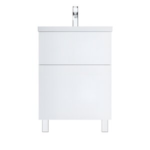 Изображение товара Тумба под раковину Am.Pm Gem M90FSX06022WG32, 60 см, напольная, 2 ящика push-to-open, цвет белый глянец