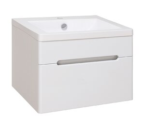 Изображение товара Тумба с раковиной Runo Парма 00000001138сум, 60 см, 1 ящик, подвесная, белый 