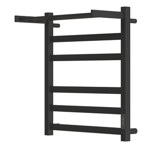 Изображение товара Полотенцесушитель электрический Reflexion Мохаве плюс RXT076040BL, ширина 40 см, высота 60 см, диммер справа, с полкой, черный матовый
