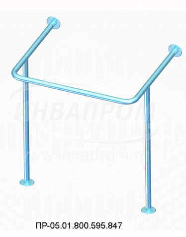 Изображение товара Поручень Инвапром для раковины из нержавеющей стали белый 84.7 см