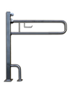 Изображение товара Откидной поручень из нержавеющей стали с бумагодержателем для безопасности и доступности