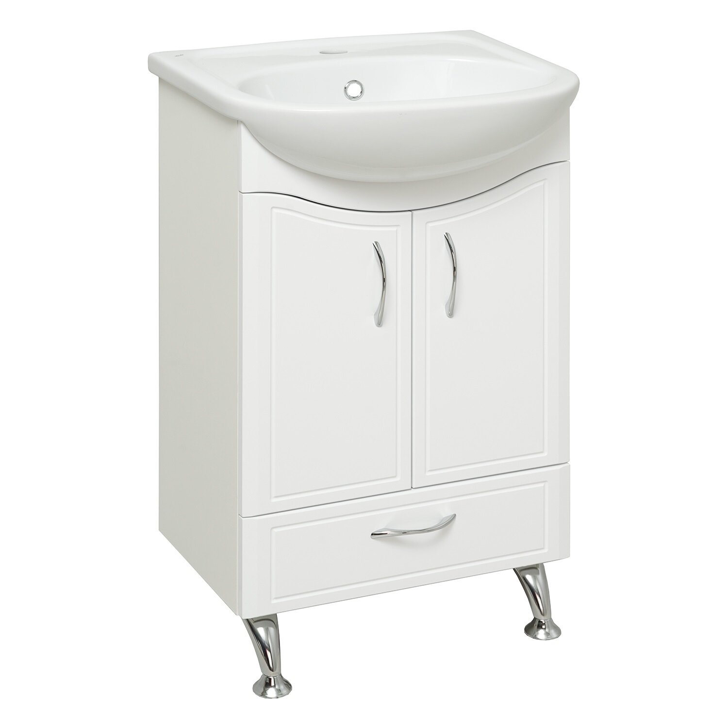 Изображение товара Тумба с раковиной Runo Севилья 00000000792сум, 50 см, напольная, белый 