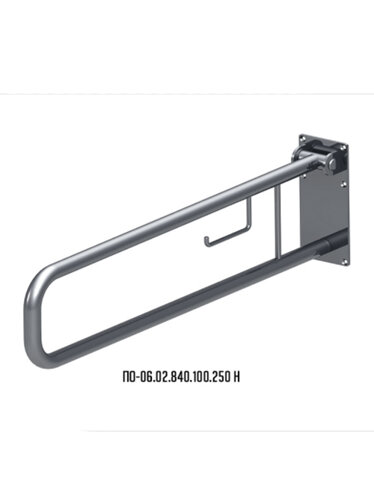 Изображение товара Поручень Инвапром откидной из нержавеющей стали для ванной