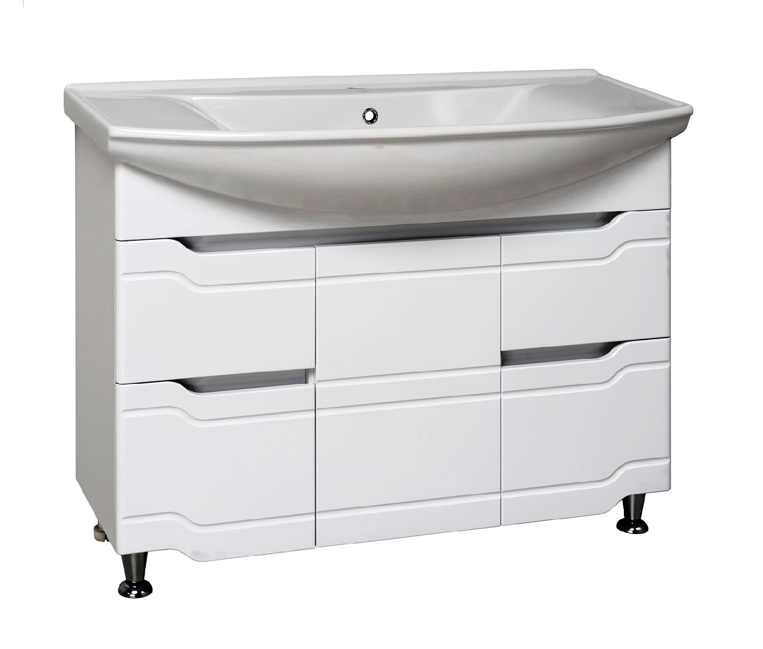 Изображение товара Тумба с раковиной Runo Стиль 00000001118сум, 105 см, напольная, белый 