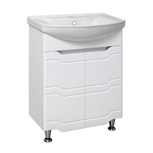 Изображение товара Тумба с раковиной Runo Стиль УТ000002338сум, 65 см, напольная, белый 