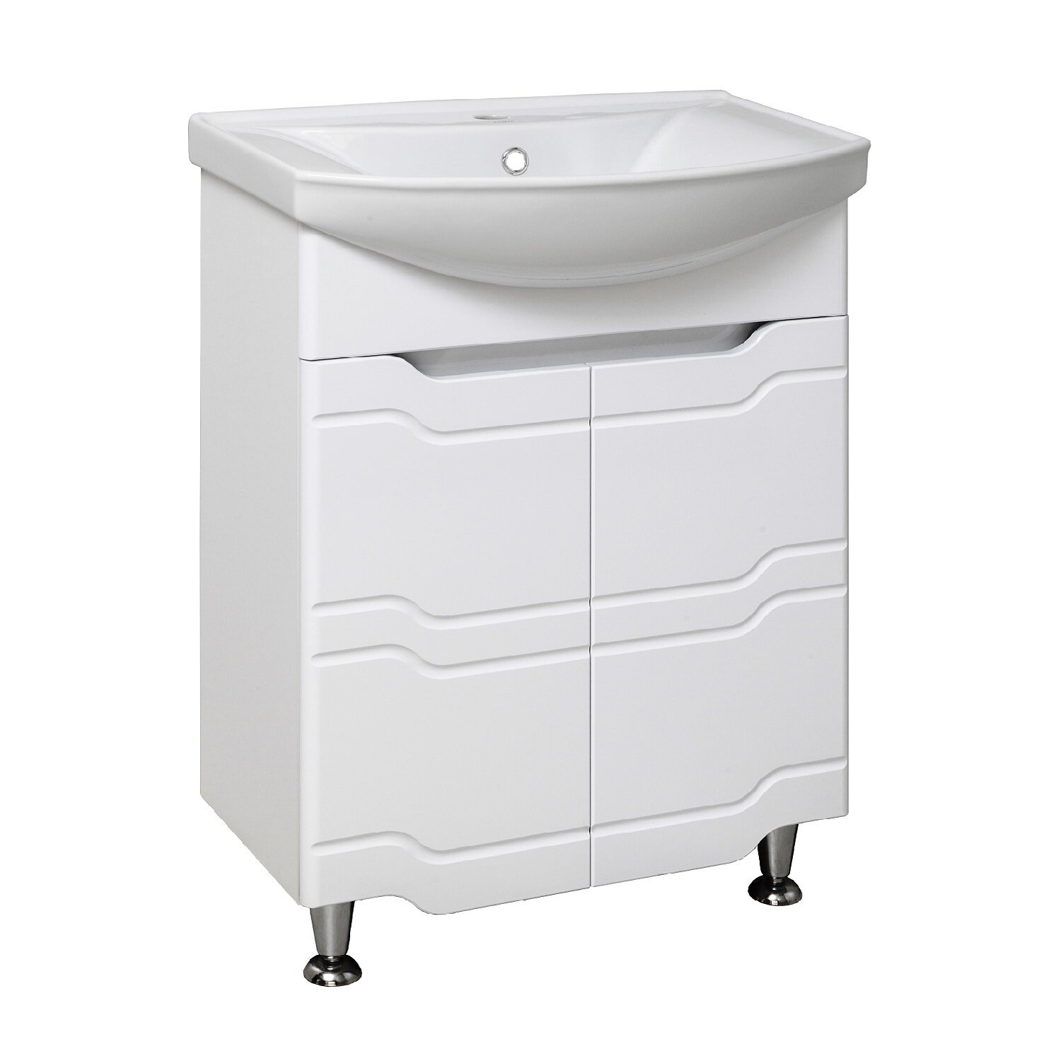 Изображение товара Тумба с раковиной Runo Стиль УТ000002338сум, 65 см, напольная, белый 