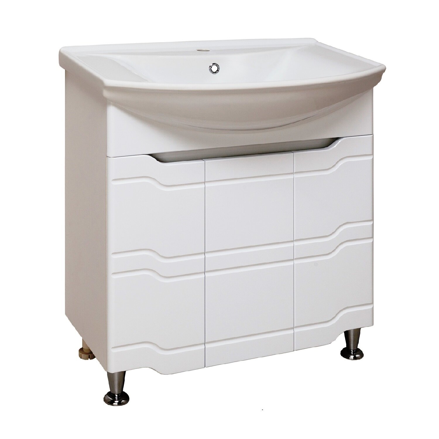 Изображение товара Тумба с раковиной Runo Стиль 00000001127сум, 75 см, напольная, белый 