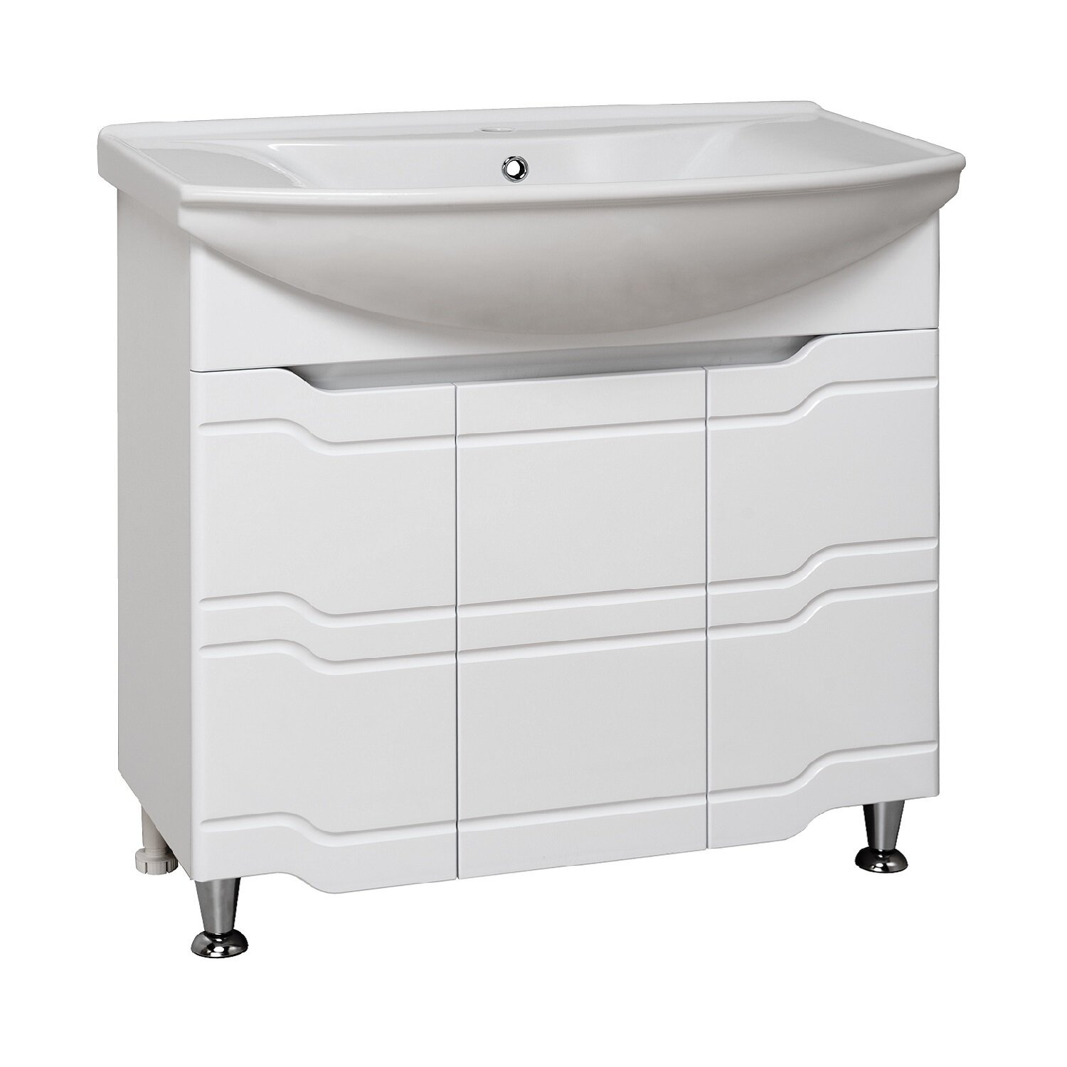 Изображение товара Тумба с раковиной Runo Стиль 00000001113сум, 85 см, напольная, белый 