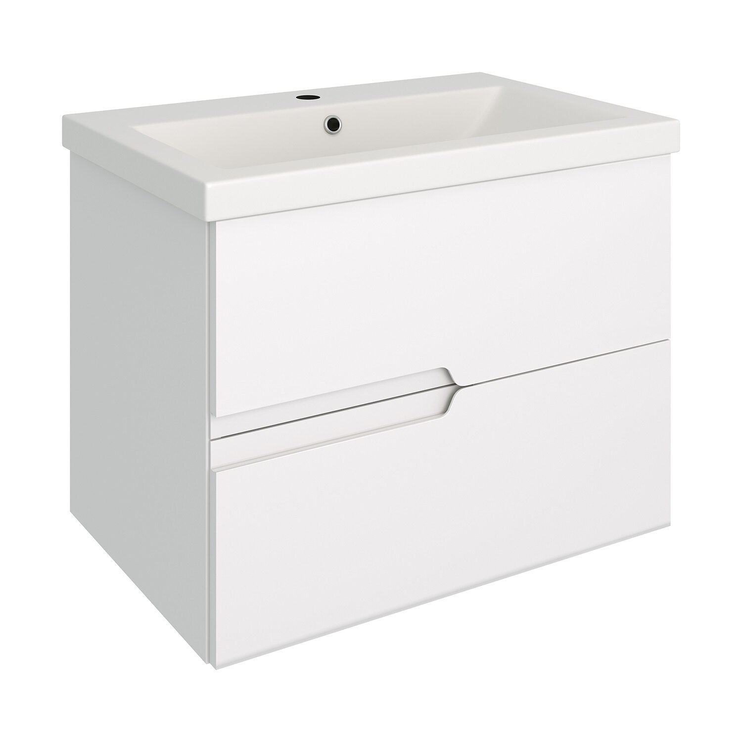 Изображение товара Тумба с раковиной Runo Стокгольм 00-00001124сум, 70 см, подвесная, белый 