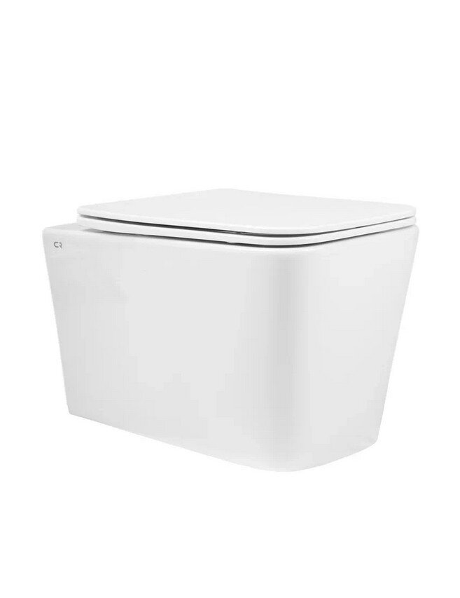 Изображение товара Подвесной унитаз Charus Alva Tornado CR.514.WT3.01, безободковый, смыв торнадо, сиденье микролифт, белый